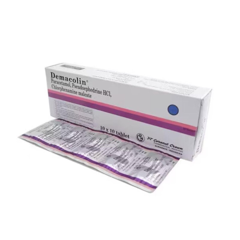 Demacolin Paracetamol pseudoephedrine HCL Chlorphenamine maleate