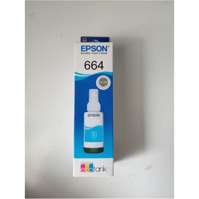 Tinta Epson 664 Original Satuan Warna  Bk  Y M C for  Untuk printer Series L100 L110 L120 L200  L210