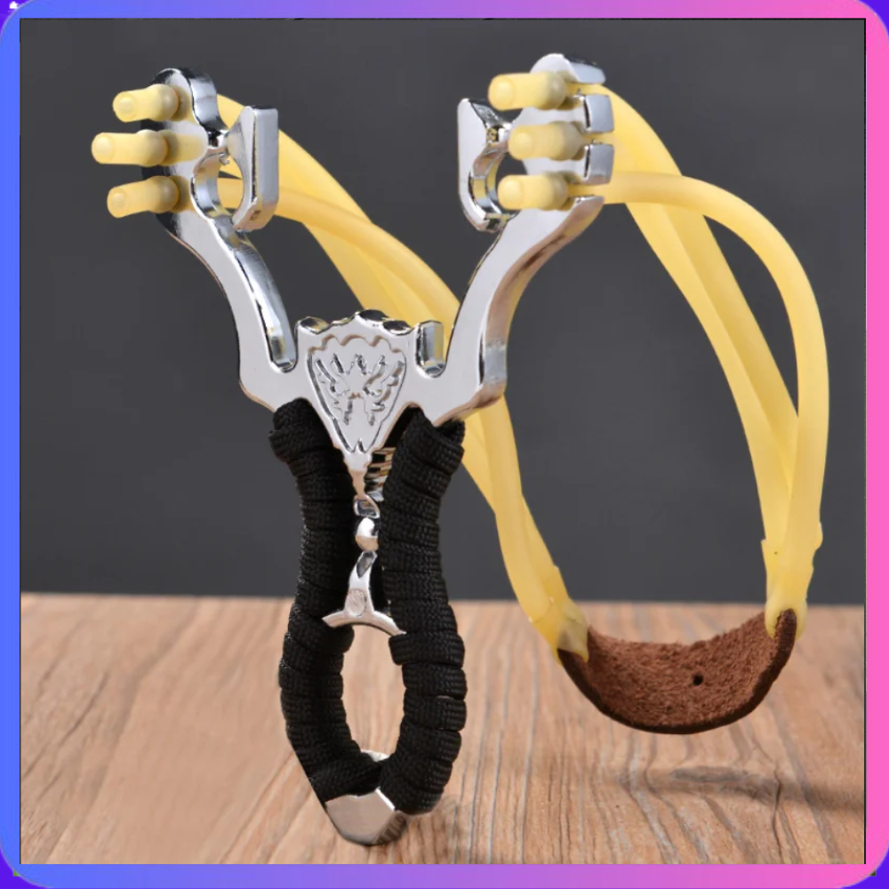 Sirius Wolf Katapel Stainless Steel Ketapel Berburu Plintengan Burung Ikan dengan Laser Allumunium