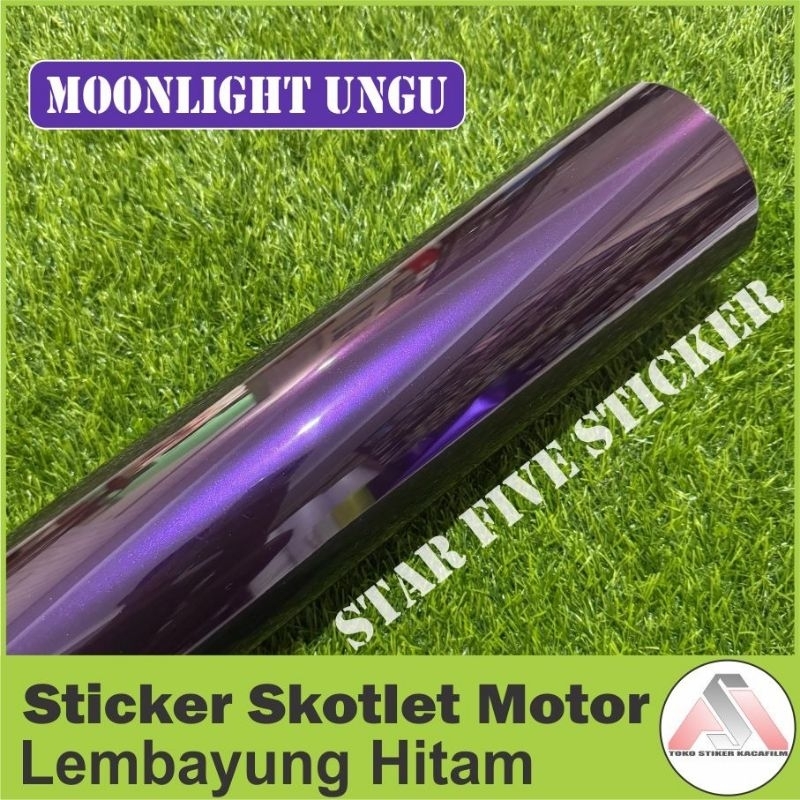 Sticker Skotlet Motor Lembayung Hitam Moonlight Ungu Premium