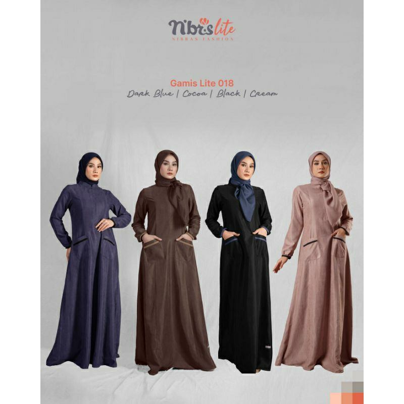 Gamis Lite 018 by Nibras/baju muslim wanita/gamis muslim/gamis moslem/gamis remaja/nibras terbaru/ni