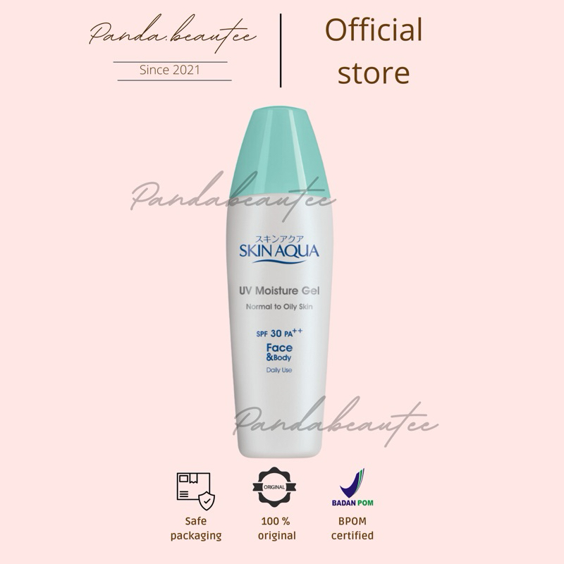 PANDABEAUTEE - Skin Aqua [ HIJAU ]UV Sunscreen Moisture Gel SPF 50, PA++++ - 40gr