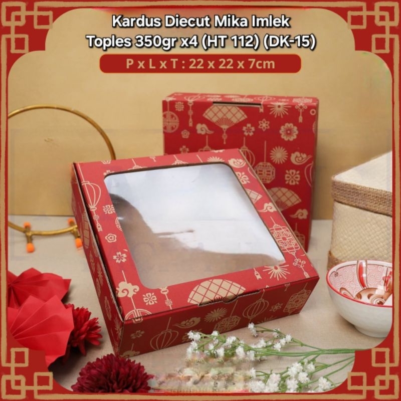 

2pcs BOX KARDUS DIECUT MIKA HAMPERS IMLEK CNY SINCIA 22x22x7cm DK-15