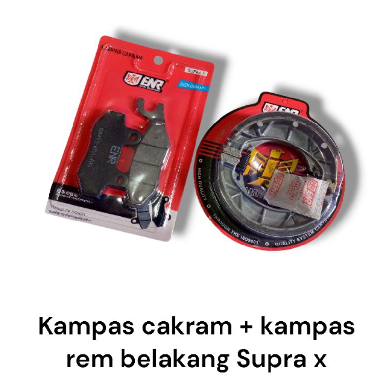 ENR Kampas Cakram + Rem Belakang Supra x