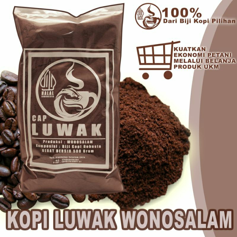 

Kopi Luwak Wonosalam - Kopi Bubuk Murni (Murah Nikmat) - 500 Gram