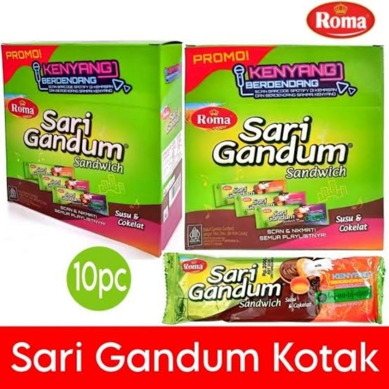 

Roma Sari Gandum Cokelat isi 12 Bungkus / Kotak