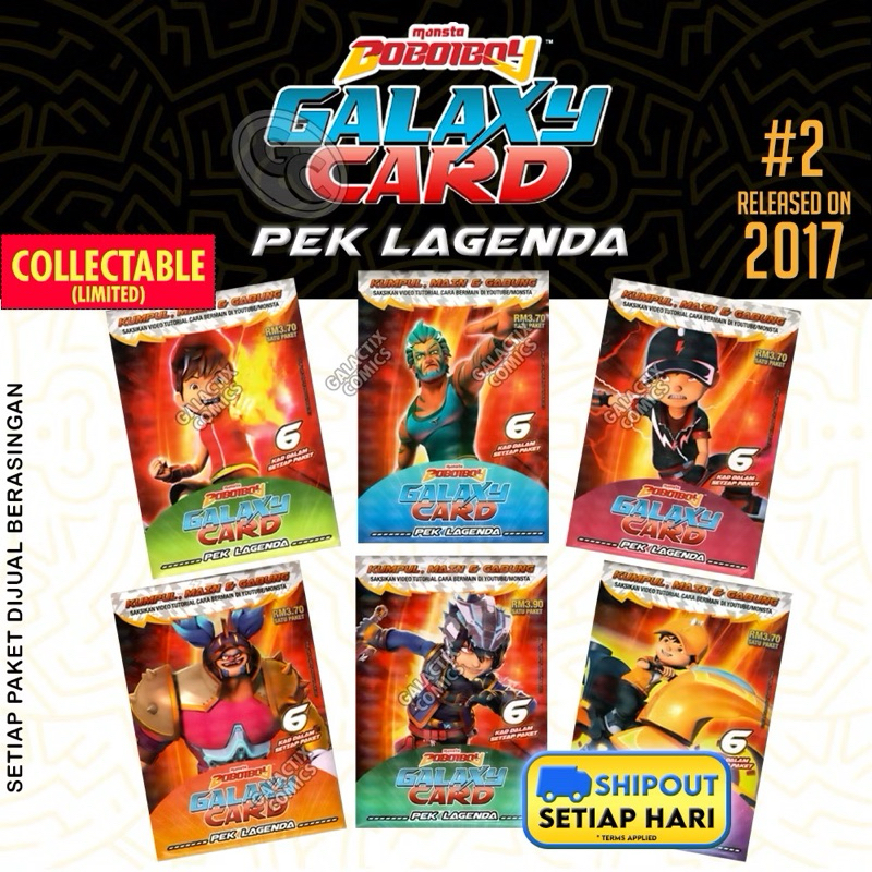 BoBoiBoy Galaxy Card Kad Pek Lagenda - Single Packet - Collectable