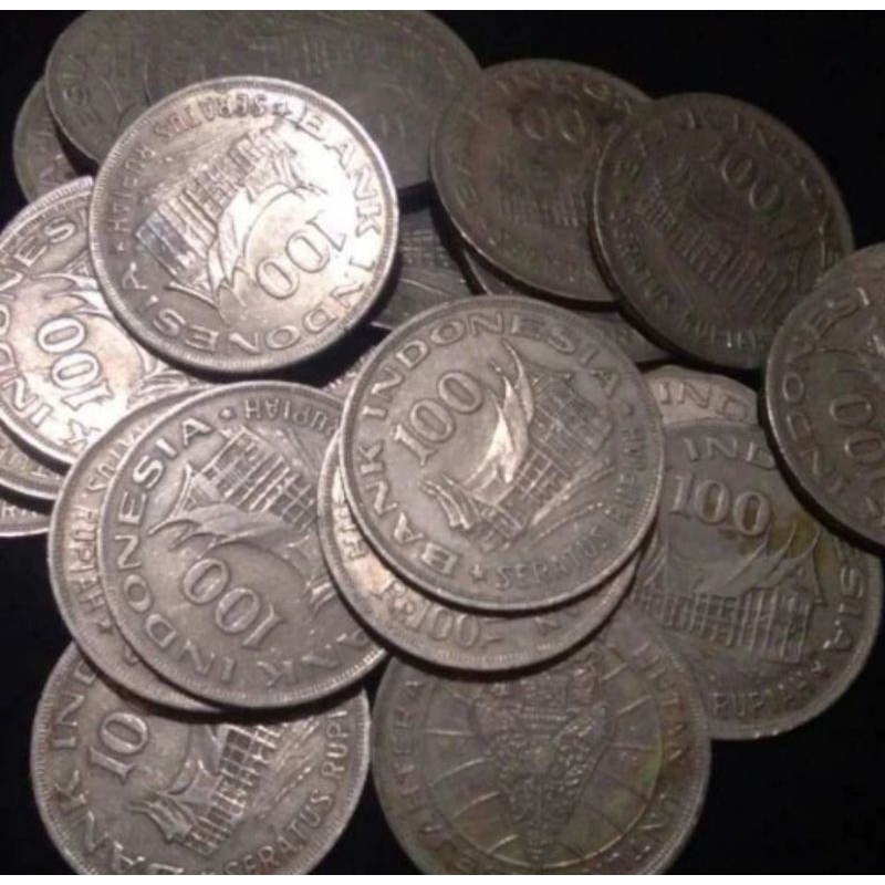 UANG KOIN KUNO 100 rupiah tahun 1978 Tipis Bekas