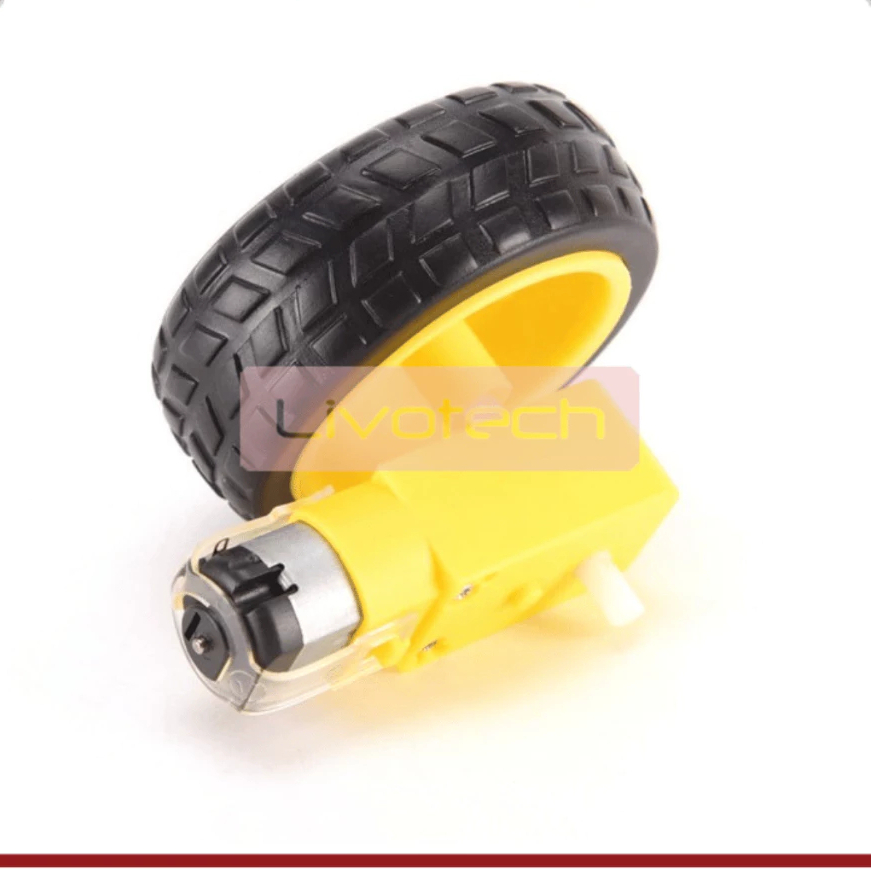 Motor DC Gearbox Ban Dinamo Mobil Robot Motor DC Gear Box DC Motor With Tyre Gear Motor Set Arduino