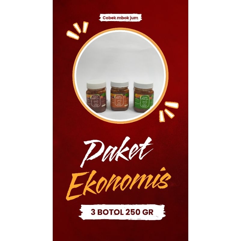 

sambal rujak buah/paket 3 botol lebih hemat/bumbu rujak buah