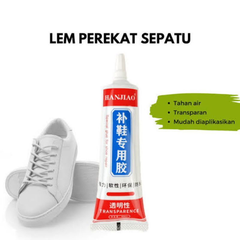 Lem Sepatu Super Kuat Tahan Air/ Lem Sepatu Hanjiao Original Perekat Sepatu 60ml
