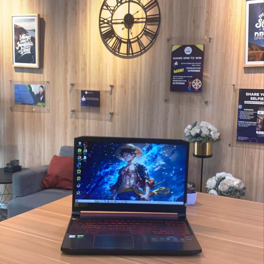 ACER NITRO 5 - AN515 54 5942 Laptop SECOND | Intel Core i5 - 9300H, GPU GTX 1650 4G, Memory 8G / SSD