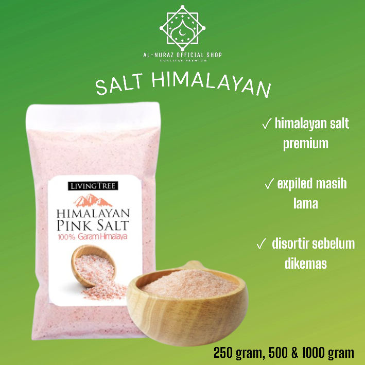 

Garam Himalaya Original / Garam premium original 1 kg Organik Himalayan Salt Himsalt Organic