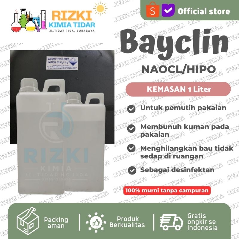 Sodium Hipoklorit Bayclin Naocl Hipo Pemutih Pakaian 1 Liter