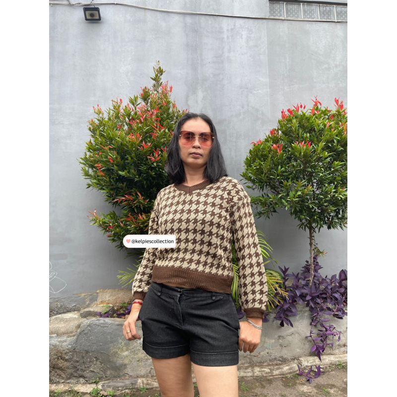 Houndstooth Blouse - KC001