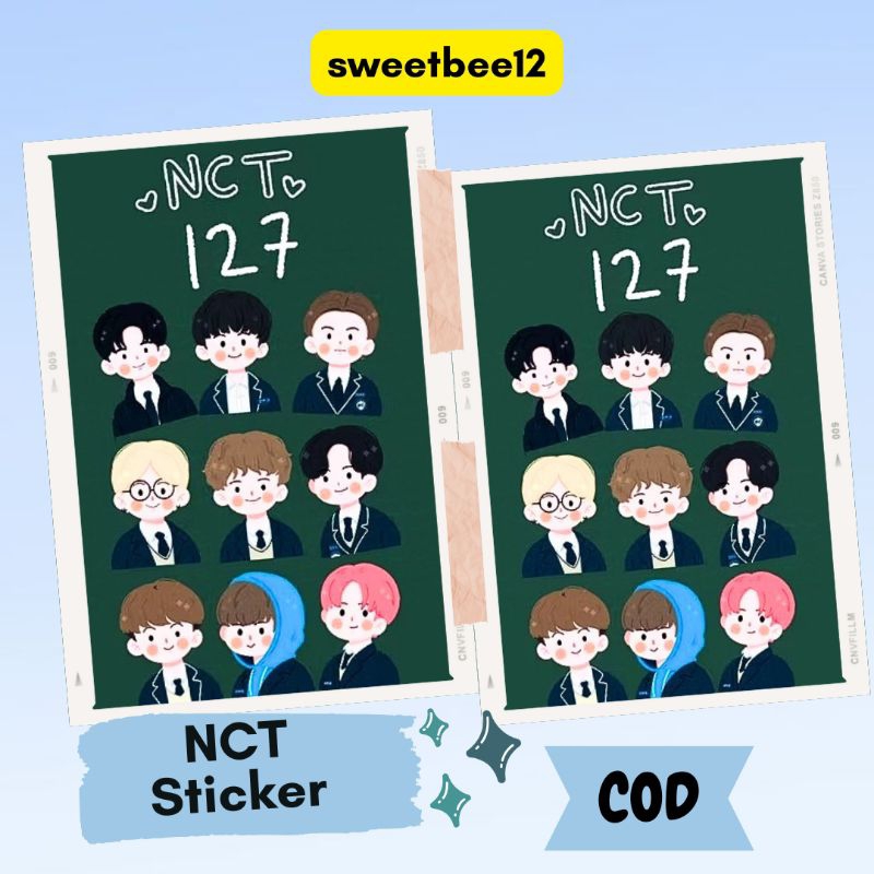

Sticker NCT KPOP Kartun Lucu A6