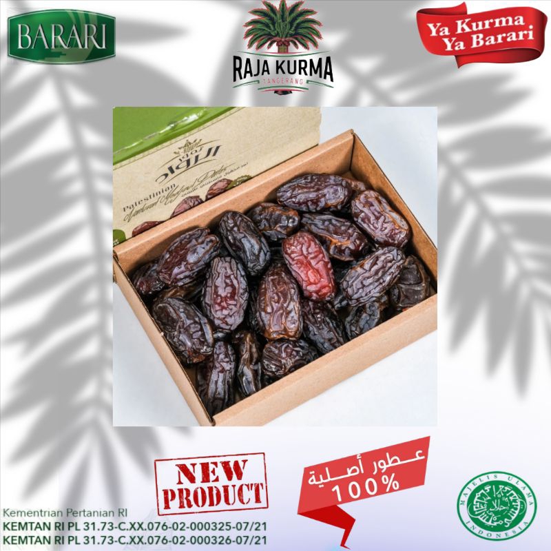 

AL-RWAD Kurma Medjool Palestina 1Kg Premium DatesHigh Quality Tekstur Lembut dan Legit