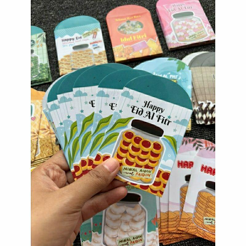 

10pcs Amplop lebaran Medium motif Kue Lebaran