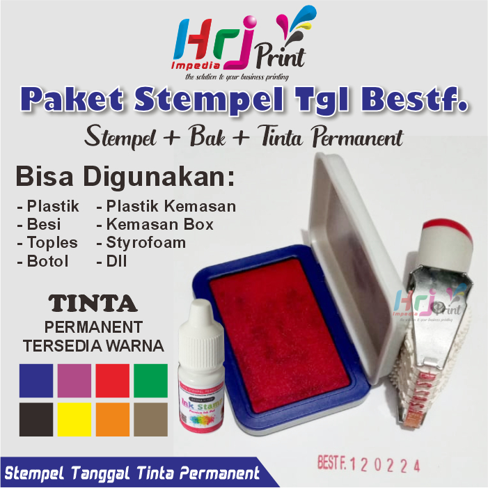 Stempel Tanggal date Bestf. | Stempel tanggal bulan tahun | Stempel plastik tinta permanent