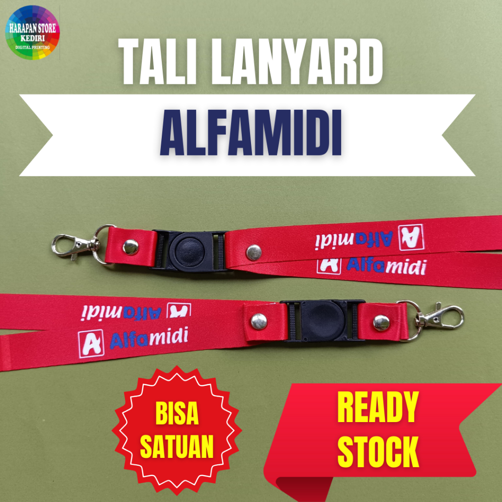 

[READY STOCK] TALI LANYARD ID CARD ALFAMIDI -BISA SATUAN