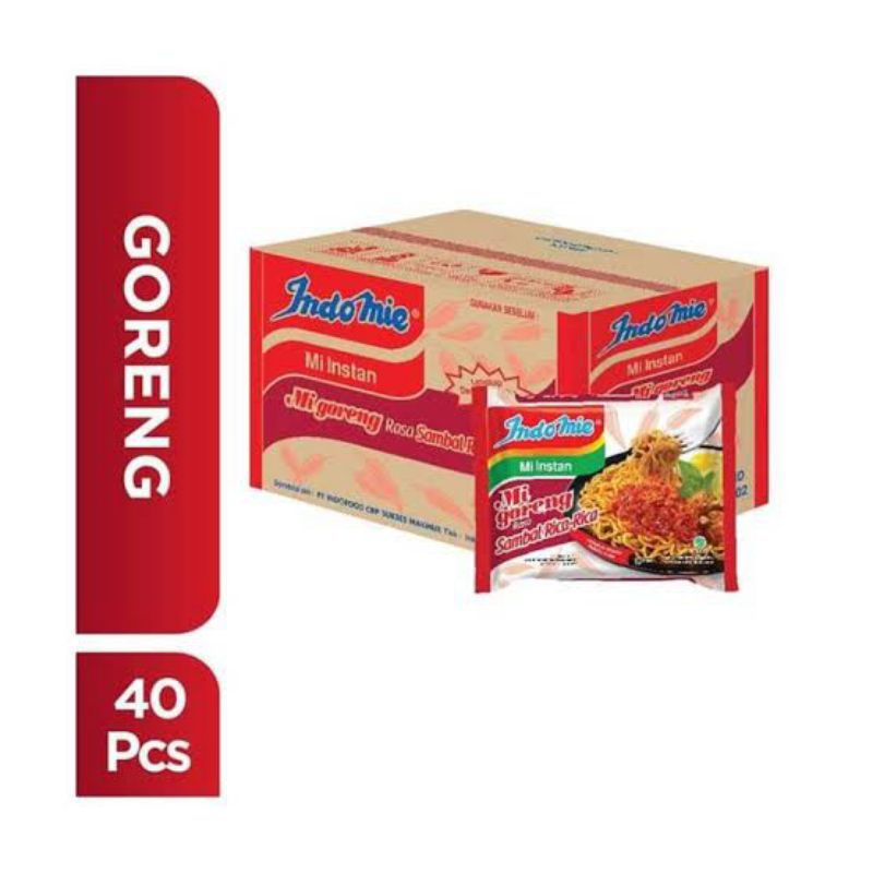 

INDOMIE INDOFOOD RICA RICA ISI 1 KARTON / INDOFOOD MIE RICA RICA ISI 1 DUS - 40 PCS / MIE RICA RICA INDOFOOD