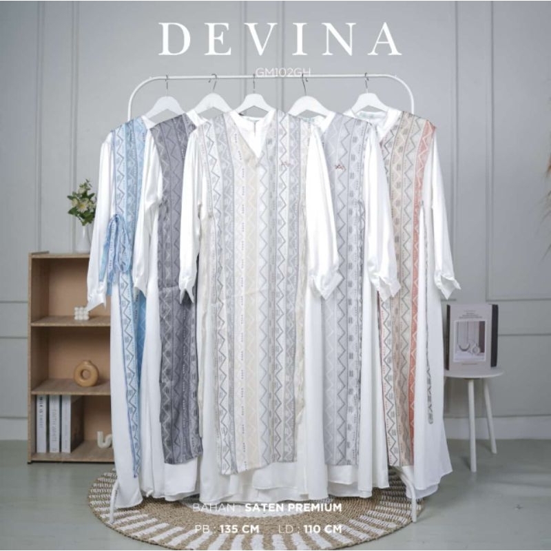 Devina dress. Gamis cantik dengan long vest terpisah