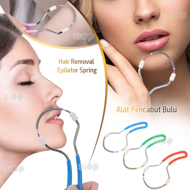 P13 Spring Facial Epilator Alat Pencabut Bulu Wajah Bibir Hidung Wanita/Pria