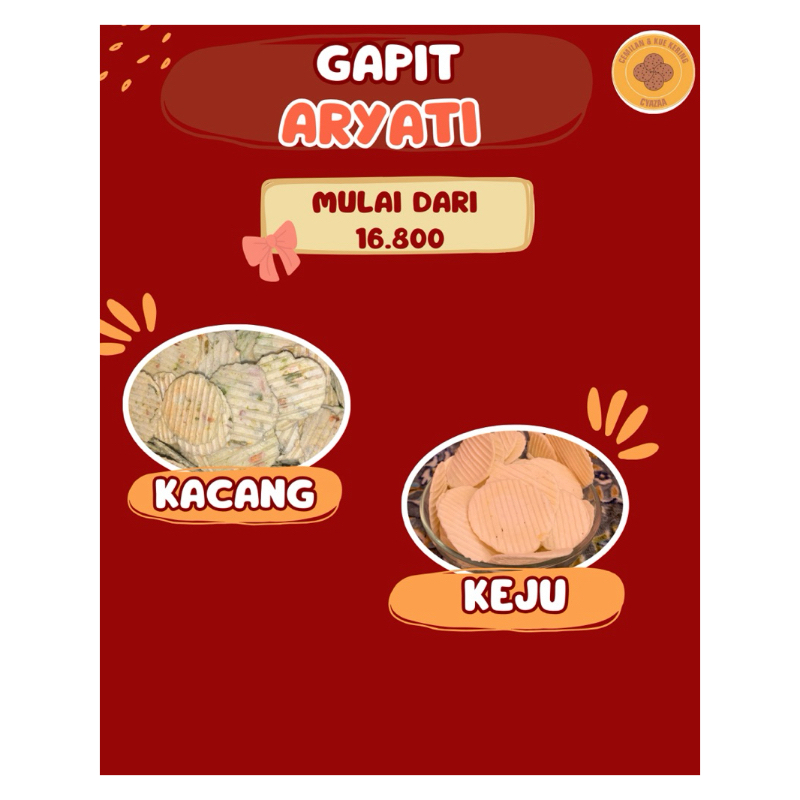 

Gapit Aryati/ 1kg / Rasa kacang/ rasa keju
