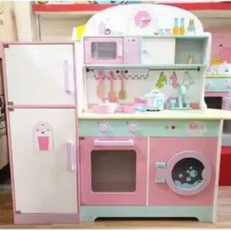 PRELOVED MAINAN ANAK KITCHEN SET KAYU MASH BAGUS HARUS KARGO OR GRAB