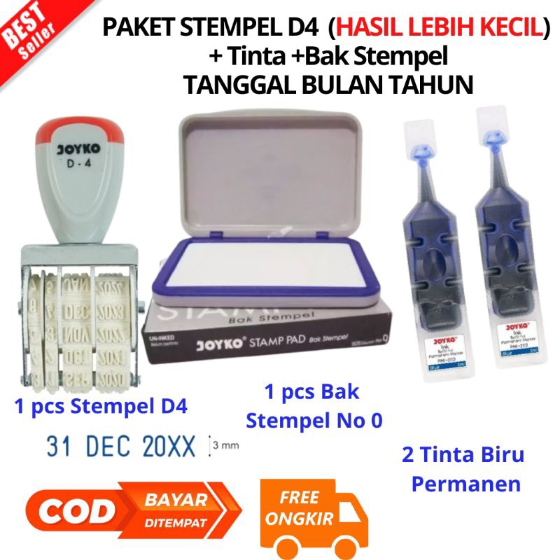 

[JIB] BAYAR DI TEMPAT PAKET Stempel D4 HASIL LEBIH KECIL DAN BANTALAN CETAK Tanggal Bulan Tahun 1 Warna JOYKO D-4 Dater Stamp - D-4 /PCS & 2 Tinta permanen Refill Bak Stempel (Hitam, Merah, Biru, Hijau, Ungu) 3ml / Pcs JOYKO Stamp Pad Ink [PBF]