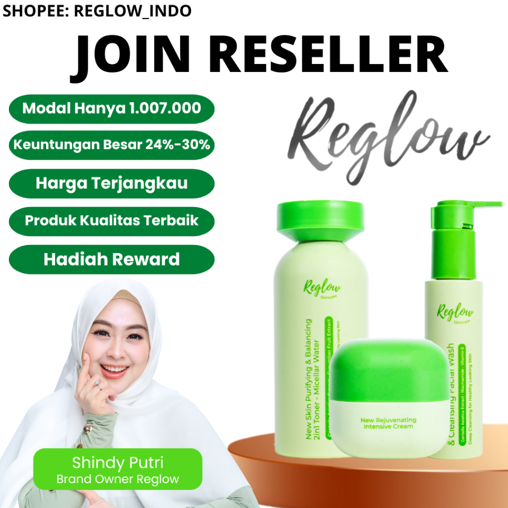 Paket Reseller Reglow dr Shindy Putri Official Store Resmi Red glow Skincare Original
