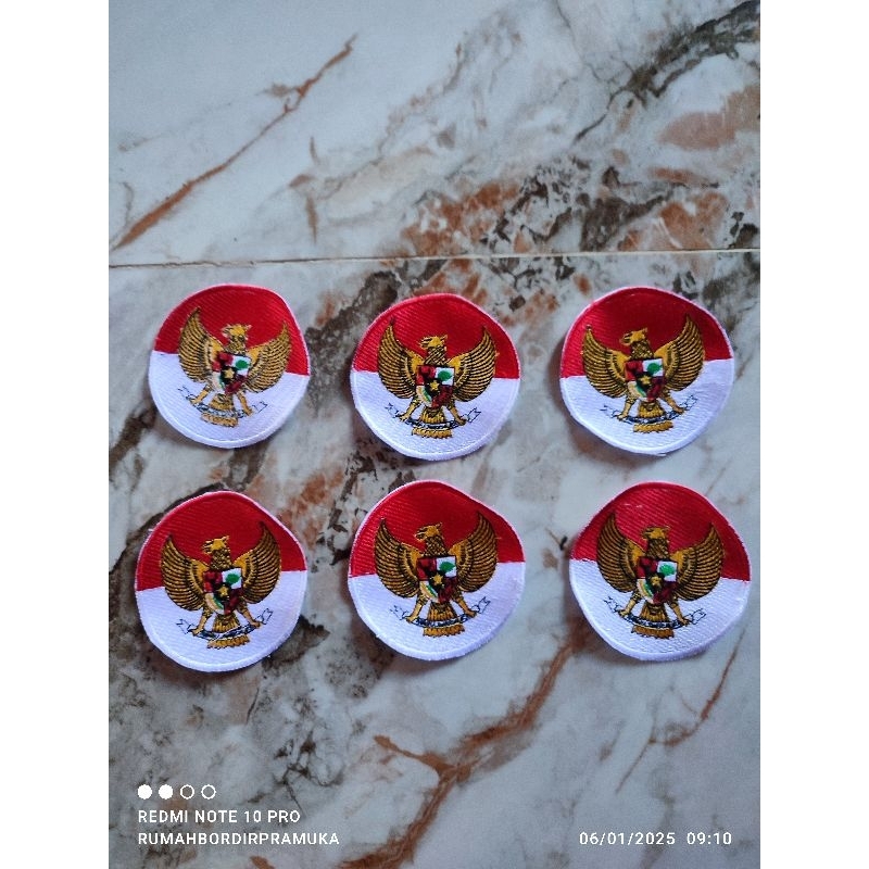 BORDIR MERAH PUTIH GARUDA EMBLEM MERAH PUTIH PACT MERAH PUTIH BORDIR