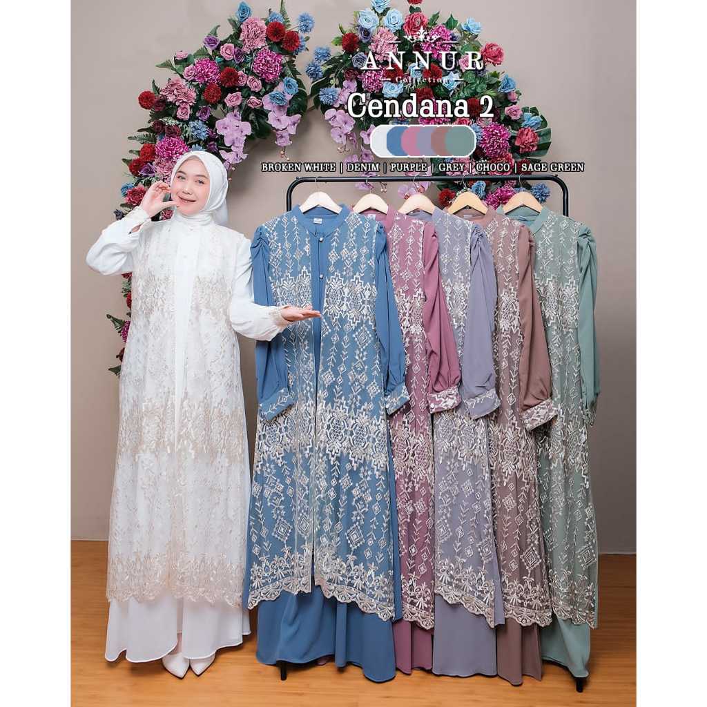 gamis CENDANA series dress by Annur bahan ceruty