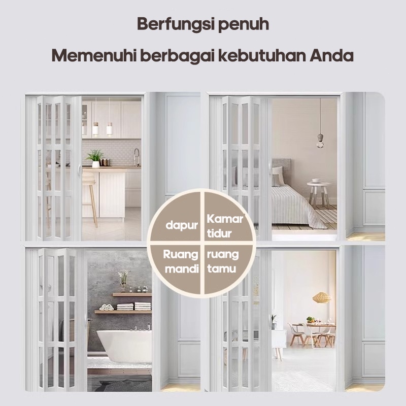 RB Reaim Pintu Lipat PVC Pintu Kamar Mandi PVC Pintu Geser Lipat Folding Door Pintu Lipat Geser