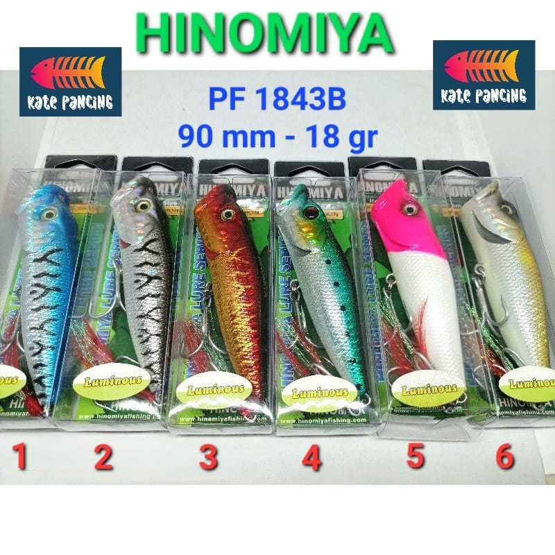 Umpan Hinomiya PF 1843B 90mm / 18gr - Umpan Lure Hinomiya Popper Premium Floating Original