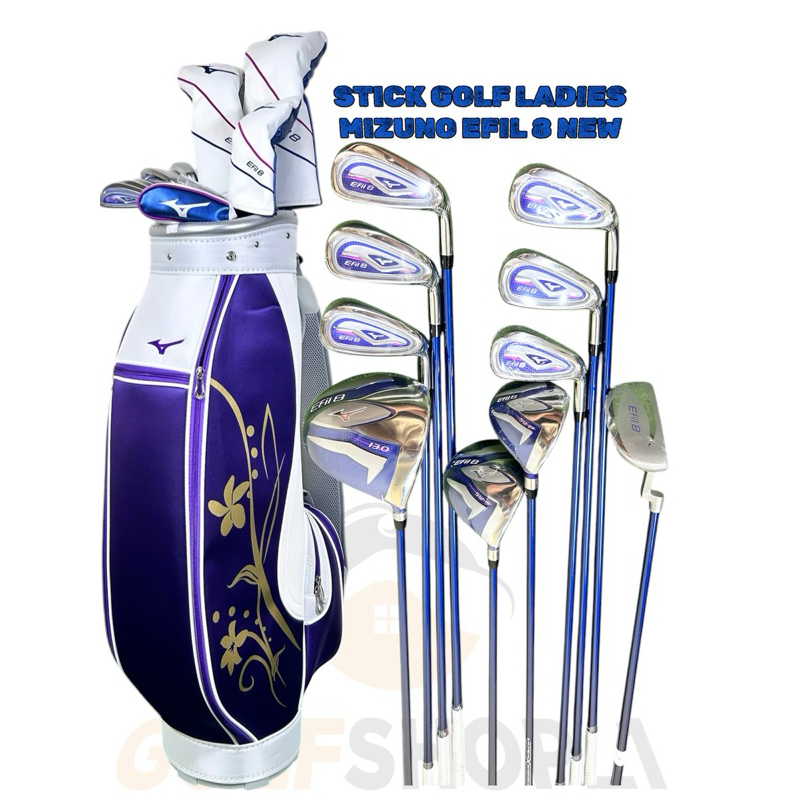 Stick Golf Mizuno Efil 8 Ladies Flek L Shaft Graphite New Fullset Bag