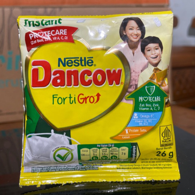 

Nestle DANCOW Forti Gro Susu Bubuk Instan Berat Bersih 26g