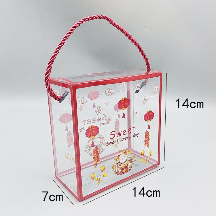 

Bag Mika Tenteng Motif Cat Kucing Hoki Edisi Imlek Tas Tenteng Kotak Transparan Ukuran 14x14x7 Cm Chinese New Year