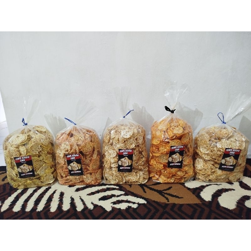 

KERIPIK TEMPE SAGU || KERIPIK RENYAH || TEMPE SAGU CRISPY || TEMPE KRIPIK 2kg = 1 ball