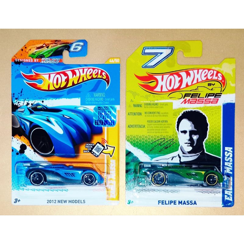 Hot wheels EAGLE MASSA Hijau Ada Tanda-tangan Felipe Massa & Eagle Massa Biru Factory Sealed 2012