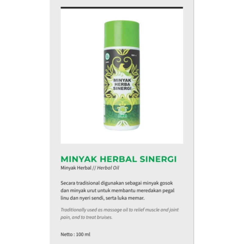 Minyak Herbal Sinergi MHS
