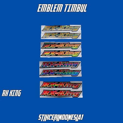 sticker cutting logo Rx King Timbul motor Sticker Potong Motor