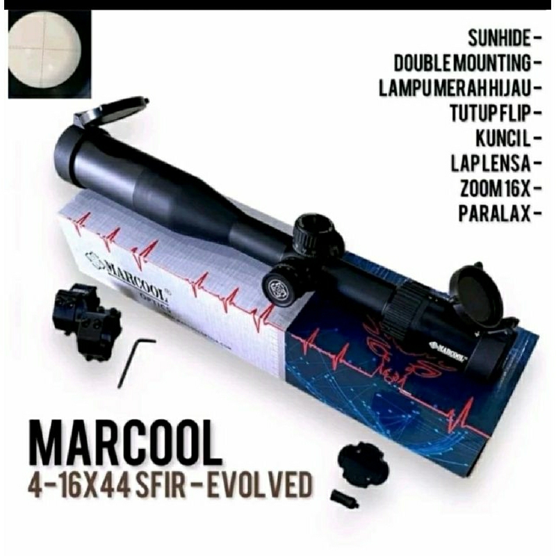 TELESCOPE MARCOOL EVOLVER 4-16X44SFIRG HK RETICLE