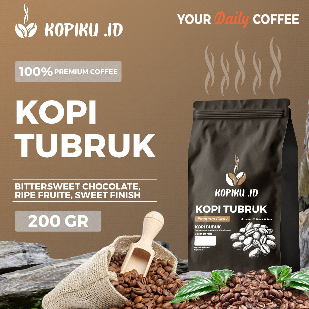 

Kopiku.id - Bubuk kopi Tubruk Premium Coffee 200gr