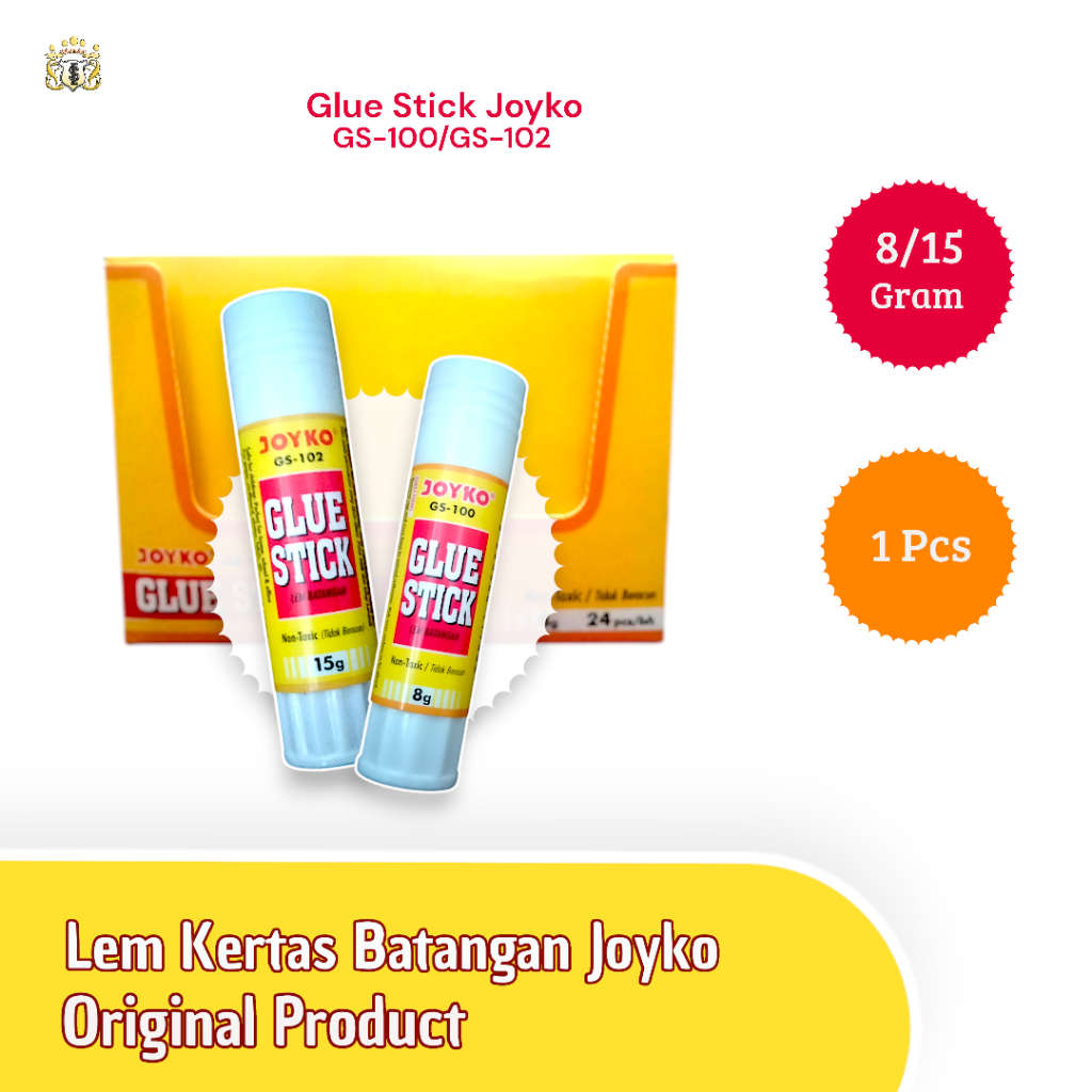 

(8/15 gram) Glue Stick / Lem Joyko Kertas Batangan Serbaguna / Perekat Kertas / Foto
