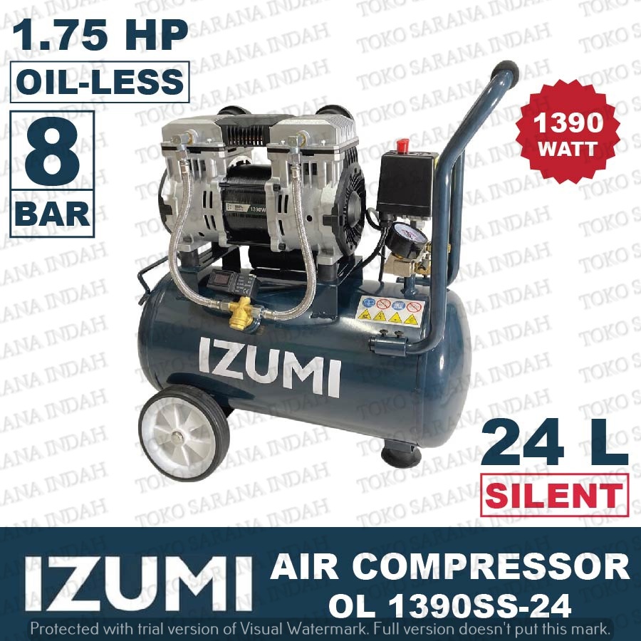SUPER SPEED Air Compressor IZUMI OL1390SS-24 Mesin Kompresor Angin 24L 1.75HP 24 Liter OL 1390 SS 24
