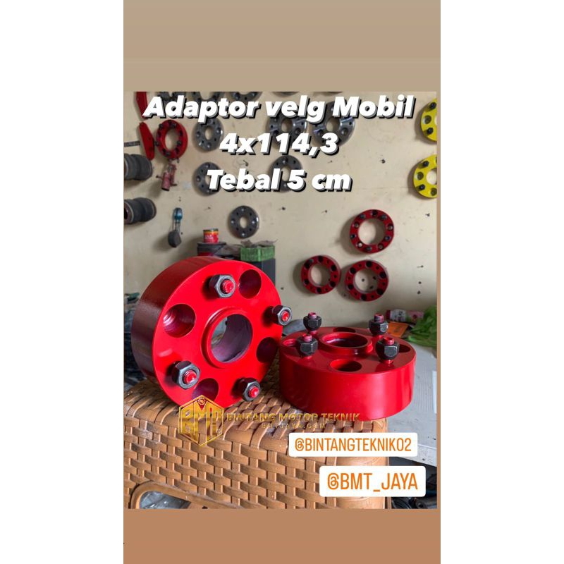 Adaptor velg mobil PCD 4x114,3 Tebal 5 cm