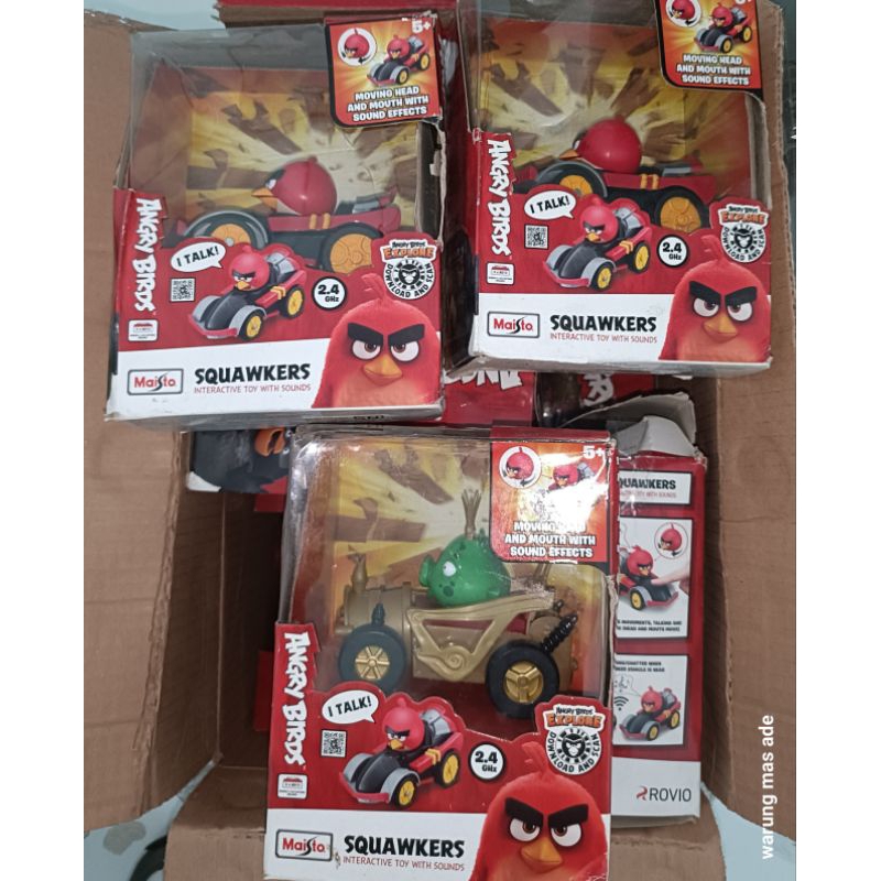 FIGURE ANGRY BIRDS SQUAWKERS INTERACTIVE ORIGINAL MAISTO - FIGURE ANGRY BIRDS INTERAKTIF KOLEKSI ANA