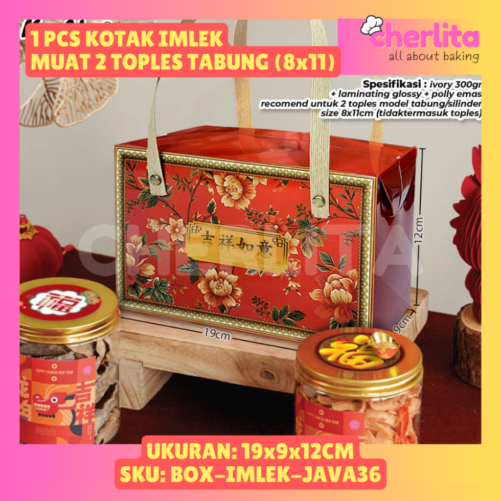 

Dus Toples Imlek Merah Sincia CNY Box Kardus Merah Kucing Lucky Cat