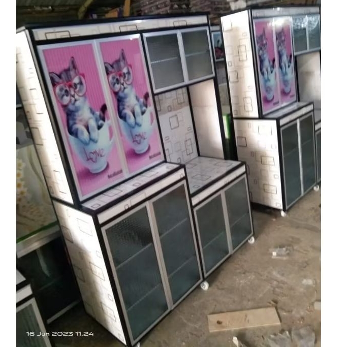 RAK PIRING ALUMINIUM LEMARI PIRING ALUMINIUM.RAK PIRING 2 PINTU RAK PIRING 3 PINTU RAK PIRING UNDAK 